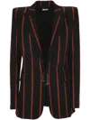 Alexander Mcqueen Alexander Mc Queen Black Gold Coral Concealed Jacket In Red