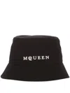 Alexander Mcqueen Alexander Mc Queen Black Ivory Hat With Narrow Brim