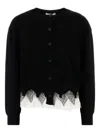 Alexander Mcqueen Alexander Mc Queen Black Ivory Wool Cashmere Cardigan
