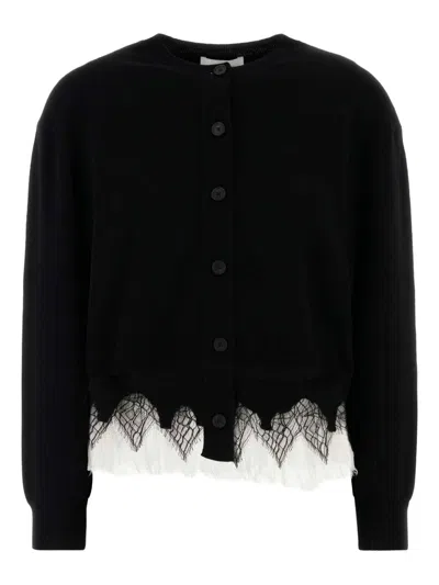 Alexander Mcqueen Alexander Mc Queen Black Ivory Wool Cashmere Cardigan