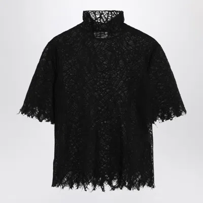 ALEXANDER MCQUEEN ALEXANDER MC QUEEN BLACK SPIDERWEB LACE TOP