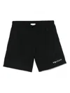 Shop Alexander Mcqueen Alexander Mc Queen Black Swim Shorts With Drawstring