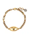 Alexander Mcqueen Cuban Link Chain Bracelet With Skull Detail