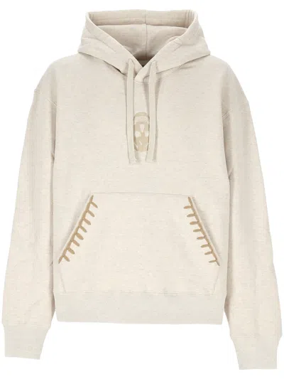 Alexander Mcqueen Alexander Mc Queen Ecru Drawstring Hood Sweater