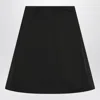 Alexander Mcqueen Alexander Mc Queen Flared Black Skirt In Silk Blend In Black