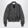 Alexander Mcqueen Alexander Mc Queen Grey Zipped Bomber Jacket In Black