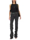 Alexander Mcqueen Mcqueen Asymmetric Closure Black Denim Jeans