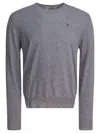 Alexander Mcqueen Timeless Crewneck Sweater With Ribbed Details In Gray