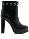Alexander Mcqueen Alexander Mc Queen Leather Heel Ankle Boots