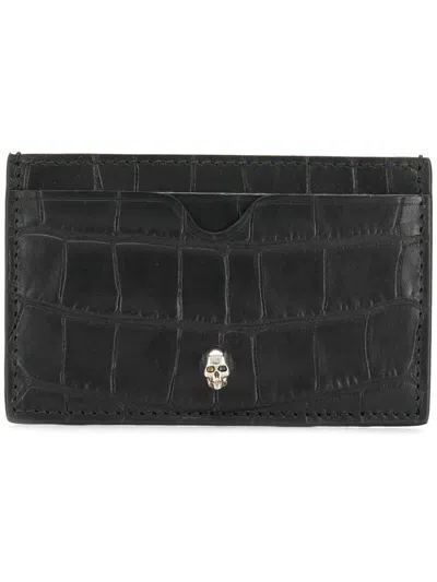 Alexander Mcqueen Alexander Mc Queen Logo Leather Credit Card Case