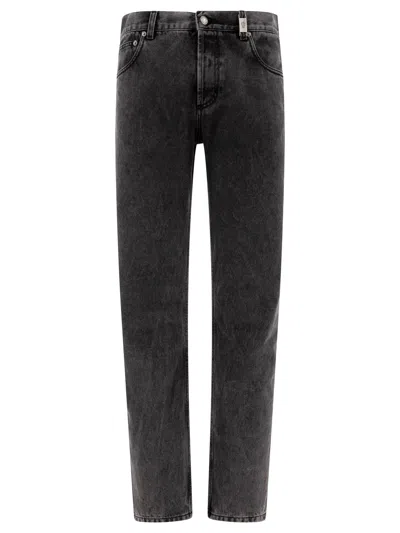 Alexander Mcqueen Metal Plate Jeans Black