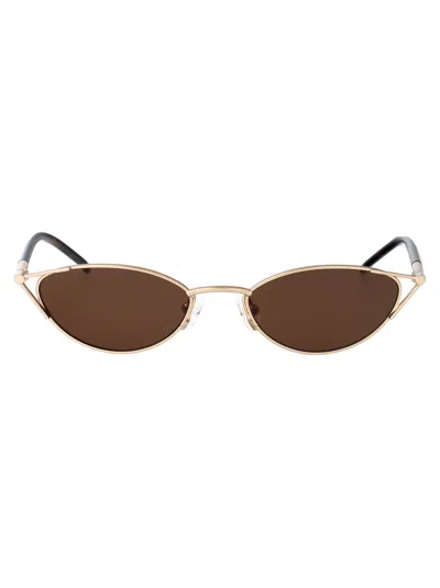 Alexander Mcqueen Alexander Mc Queen Oval Sunglasses Am0563 S 002 In Brown