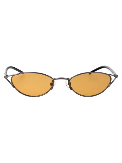 Alexander Mcqueen Alexander Mc Queen Oval Sunglasses Am0563 S 004 In Yellow
