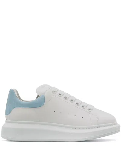Alexander Mcqueen Alexander Mc Queen Oversize Leather Sneakers In White+powder Blue