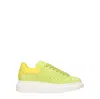 Alexander Mcqueen Alexander Mc Queen Oversized Suede Sneakers For Women In Green/yellow In Yellow