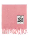 Alexander Mcqueen Alexander Mc Queen Pink Alpaca Wool Scarf In Pink