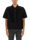 Alexander Mcqueen Short Sleeve Polo Shirt With Embroidered Detail In Black