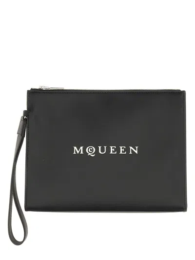 Alexander Mcqueen Alexander Mc Queen Pouch With Logo In Black