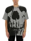 Alexander Mcqueen Alexander Mc Queen Skull Print T Shirt In Gray