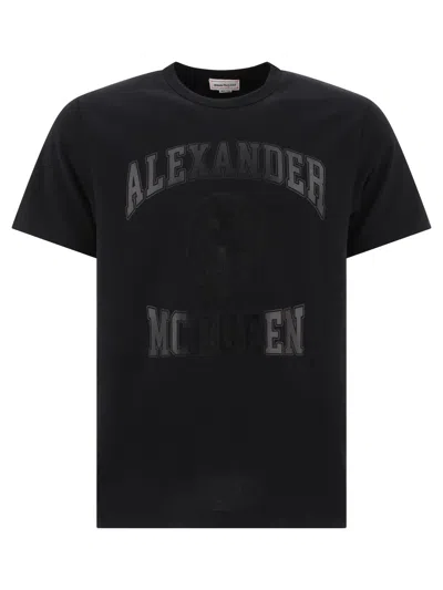 Alexander Mcqueen Classic Black Skull T-shirt For Men