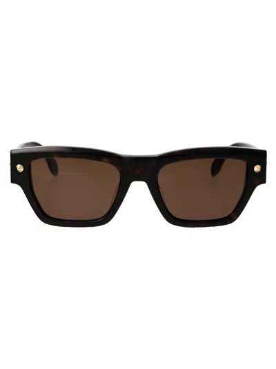Alexander Mcqueen Alexander Mc Queen Sunglasses Am0409 S 002 In Brown