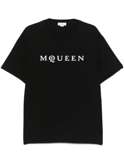 ALEXANDER MCQUEEN ALEXANDER MC QUEEN T SHIRTS AND POLOS BLACK