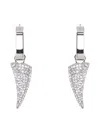 Alexander Mcqueen Alexander Mc Queen Tiger Claw Palladium Crystal Earrings In Metallic