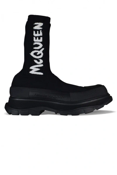 Alexander Mcqueen Alexander Mc Queen Tread Slick Boots In Black White