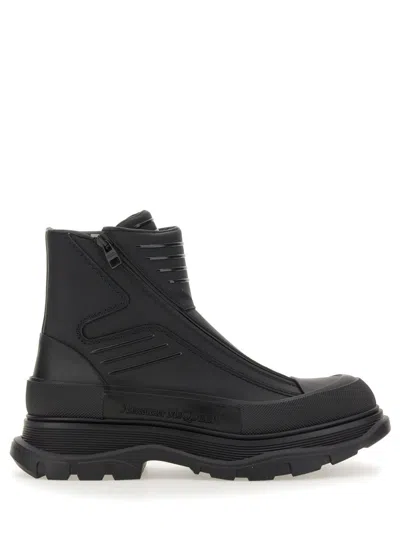 Alexander Mcqueen Alexander Mc Queen Tread Slick Motorcycle Boot In Black
