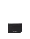 Alexander Mcqueen Black Leather Card Holder In Black