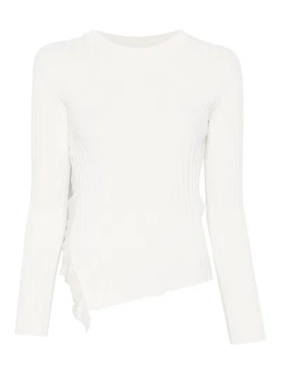 Alexander Mcqueen Alexander Mc Queen White Asymmetrical Top
