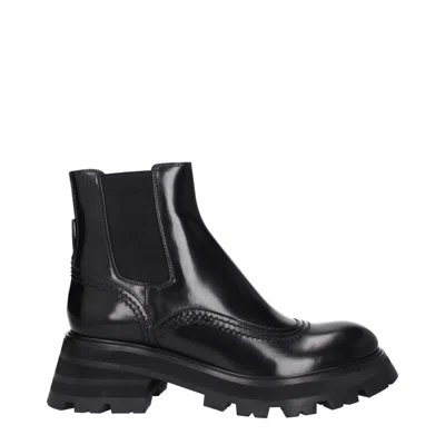 Alexander Mcqueen Alexander Mc Queen Women's Boots Black Leather