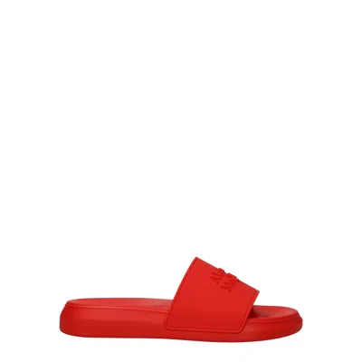 Alexander Mcqueen Alexander Mc Queen Women's Clogs And Mules Rubber Red/bright Red In Multi