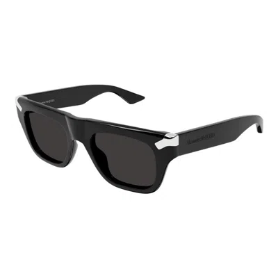 Alexander Mcqueen Lacoste Beige Acetate Sunglasses In Black