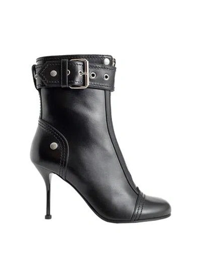 Alexander Mcqueen Ankle Boots Woman Ankle Boots Black Size 8 Leather