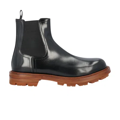 Pre-owned Alexander Mcqueen Chelsea Boot 'black Cedar Brown' | Men's Size 41