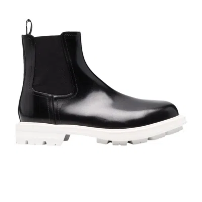 Pre-owned Alexander Mcqueen Chelsea Boot 'black White' | Men's Size 43