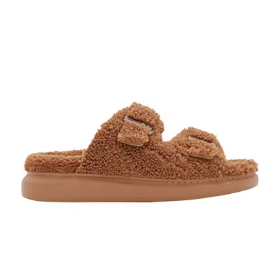 Pre-owned Alexander Mcqueen Curly Shearling Up Sandal 'tobacco' | Brown | Men's Size 43