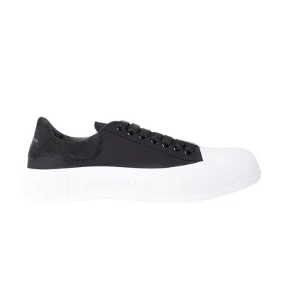Pre-owned Alexander Mcqueen Deck Lace-up Plimsoll 'black White' | Men's Size 41