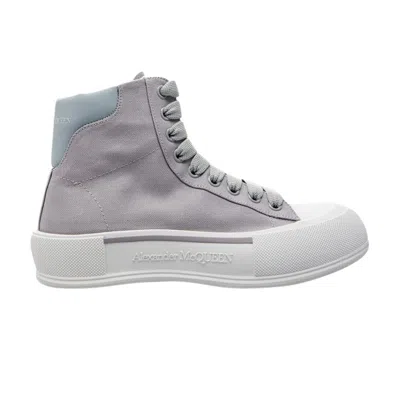 Pre-owned Alexander Mcqueen Deck Plimsoll High 'grey' | Men's Size 42