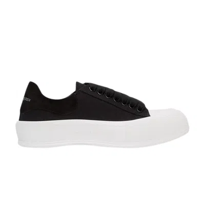 Pre-owned Alexander Mcqueen Deck Plimsoll Low 'black White' | Men's Size 43