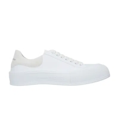 Pre-owned Alexander Mcqueen Deck Plimsoll Low 'white' | Men's Size 41.5