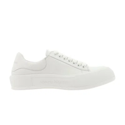 Pre-owned Alexander Mcqueen Deck Plimsoll 'optic White' | Men's Size 44
