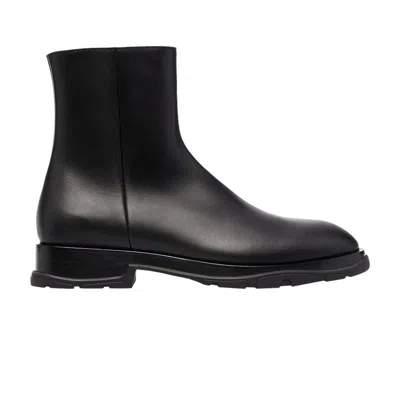 Pre-owned Alexander Mcqueen Half Leather Boot 'black' | Men's Size 41