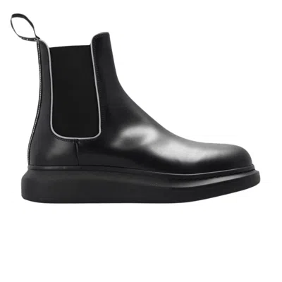 Pre-owned Alexander Mcqueen Hybrid Chelsea Boot 'black Silver' | Men's Size 41