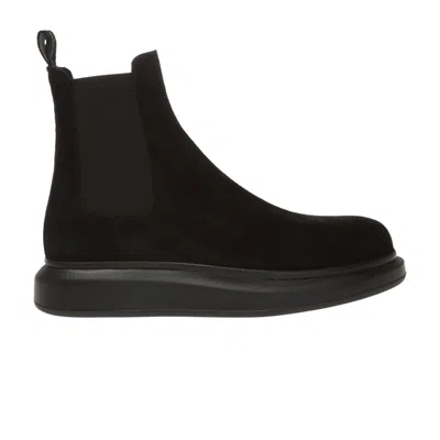 Pre-owned Alexander Mcqueen Hybrid Chelsea Boot 'black Suede' | Men's Size 44
