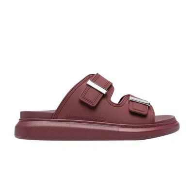 Pre-owned Alexander Mcqueen Hybrid Double Buckle Sandal 'burgundy' | Red | Men's Size 41