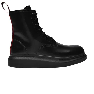 Pre-owned Alexander Mcqueen Hybrid Lace-up Chelsea Boot 'black Red' | Men's Size 43
