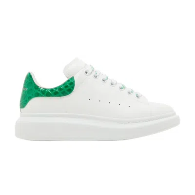Pre-owned Alexander Mcqueen Oversized Sneaker 'chrome Green Crocodile' | White | Men's Size