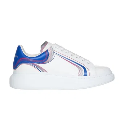 Pre-owned Alexander Mcqueen Oversized Sneaker 'curve Tech - Blue Red' | White | Men's Size 4